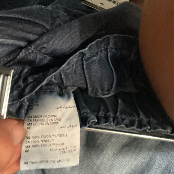 Bar III Blue Medium Wash Chambray High Rise Pull On Pants Sz 1X NWT - Picture 5 of 10